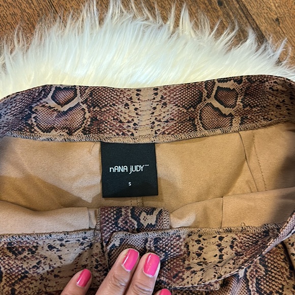 nANA Judy Phyton/Snake Skin Print High Waist Pants - Picture 4 of 6